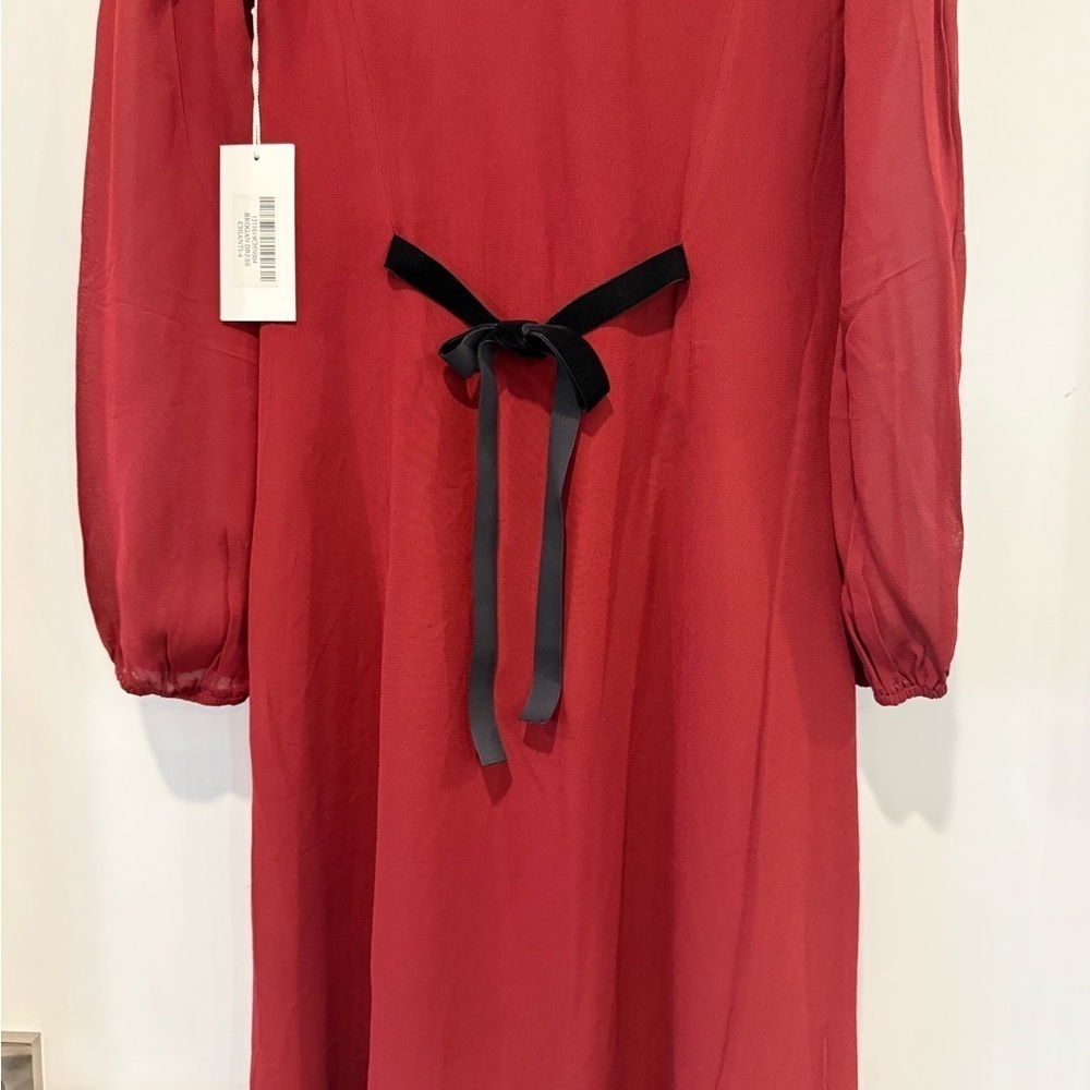 NWT Reformation Brogan Long Sleeve Button Front Midi Dress - Picture 6 of 7